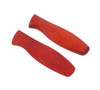 Genérico Mango de Cuchillo de Repuesto de Madera de Palo Rojo sin Orificio, Juego 1 Pieza 4 Pares de Remaches, Empuñadura Ergonómica para Cuchillos Chinos de Cocina, Accesorio para Cortar