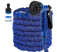 Genérico Manguera de jardín extensible 52,5 m con adaptadores 1,27 cm y 1,9 cm, 7 modos de pulverización para riego y lavado de coche