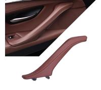 Genérico manija de la Puerta del Coche para BMW Serie 5 F10 F11 F18 520i 523i 525i 528i 535i Conjunto de manija Cuero para Puerta Interior del Pasajero Izquierda y Derecha(Left Red Brown)