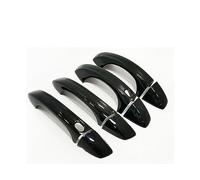 Genérico Manija exterior del coche Embellecedor adhesivo para manija de puerta lateral de coche, cromado negro, para Seat para Leon MK3 2013-2019 Cubierta manija(2 buttons 1)