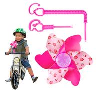 Generico Manillar de bicicleta - Molinillo de viento con flores giratorias para bicicleta infantil, triciclos, scooter | Fácil de enganchar, diseño y colorido, accesorio ligero y divertido para