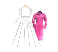 Genérico Maniquí Ajustable con Forma de Vestido, Marco de Acero Inoxidable, Perchas for maniquí, Variedad de Formas adecuadas(A)