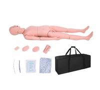 Genérico Maniquí médico para cuidado del paciente, se pueden cambiar los modelos humanos masculino y femenino, maniquí con módulo muscular, bata de paciente y catéter urinario para prácticas