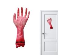 Genérico Manos Sangrientas Halloween - Manos Amputadas Humanas Falsas,Accesorios Decorativos de Cosplay Terrificantes para Fiestas, Casa Encantada, Escape Room y Teatro