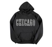 Genérico Manta con capucha para adulto y mujer, estampado casual de manga larga, O-cuello, bolsillo Tops suéter Cárdigans ligeros para mujer con bolsillos, Le Noir, XL