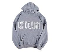 Genérico Manta con capucha para adulto y mujer, estampado casual de manga larga, O-cuello, bolsillo Tops suéter Cárdigans ligeros para mujer con bolsillos, gris, L