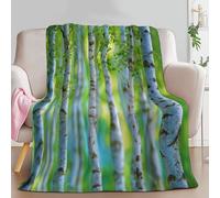 Genérico Manta con Estampado Naturaleza Surrealismo Planta Hoja, Manta Verde de Franela para Sofá Cama Extra Cálido Sobrecama 100 x 130 cm - Caliente Transpirable para Otoño e Invierno