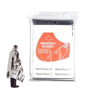 Genérico Manta De Emergencia De Aluminio - Manta De Supervivencia Térmica 210x160cm | para Camping, Senderismo Y Rescate Al Aire Libre | Aislante contra Frío, Lluvia Y Viento, Reutilizable