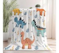Genérico Manta de Forro Polar con Estampado de Dinosaurio Puede Amar 80x150 cm, Suave y cálida Estilo Estilo De Dibujos Animados Manta, Ligera y Transpirable Ideal para sofá o salón