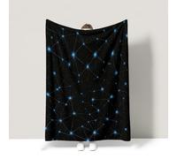 Genérico Manta de Franela Manta de Cama de Doble Cara y Extra Gruesa Frazada de Sofá Ligera y Suave al Tacto Invierno Mullida y Térmica 230 x 270 cm Azul Minimalista Paisaje Cielo