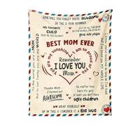 Generico Manta de franela para mamá, 100 x 75 cm, 150 x 130 cm, 150 x 150 cm | Mom Throw Blanket with Soft Warm Lightweight Comfort Design | Comforter Sheet for Women Couch Sofa Bedroom Chair Living