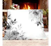 Genérico Manta Flores Sencillas de Acuarela Manta de sofá de Viaje, Cobija refrescante Transpirable, Batamanta Mujer, Suave y cómoda de sofá Gris, para otoño e Invierno L 100x130 cm