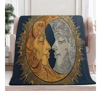 Genérico Manta Franela para Cama Rostro Humano Abstracto 180x200 cm Manta y Colchas, Mantas para Sofa, Manta de Franela Sherpa Gruesa de Invierno Blanket, para Niño y Adulto