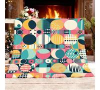 Genérico Manta GeometríA AbstraccióN CíRculos de Colores Manta de sofá de Viaje, Cobija refrescante Transpirable, Batamanta Mujer, Suave y cómoda de sofá Vistoso, para otoño e Invierno XL 150x200 cm