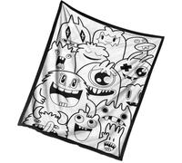 Genérico Manta para Colorear DIY - 150 x 127 cm Alfombrilla Suave Lavable y hazlo tú Mismo,Manta Que Puedes Colorear,para Habitación, Guardería, Viaje, Exterior, Coche, Sofá, Cama