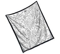 Genérico Manta Para Colorear Para Adultos,Cómodo Feliz Cumpleaños | Colorea Tu Propia Manta | Para Amantes Del Arte, Familia, Companeros, Ninas, Fiestas, Sala, Camping