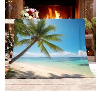 Genérico Manta para Sofá de Franela, Tropical Costa Paisaje Manta de Felpa Suave Cálidas y Ligeras Naturaleza Mantas de Cama para Invierno Adultos Niños Dormitorio Colcha XL 130x150 cm