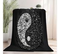 Genérico Manta Polar con Estampado Símbolo Yin-Yang, Adoquín para Sofá de Microfibra Manta de Felpa Suave Manta de Cama o de Sala de Estar 200x200 cm