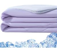 Genérico Manta Refrescante para Quienes Duermen con Calor Verano - Manta Refrescante Verano con Fibra Enfriamiento, Transpirable Suave para Sofá Cama(Purple,70x100cm)