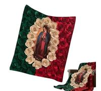 Generico Manta suave de temática religiosa lavable en - Manta de la Virgen | Para sofá, sillón, salón, dormitorio, mujeres, hombres, niñas, adolescentes mayores