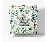 Genérico Manta Tema Animal Koala Manta de sofá de Viaje, Cobija refrescante Transpirable, Batamanta Mujer, Suave y cómoda de sofá Blanco, para otoño e Invierno XL 130x150 cm