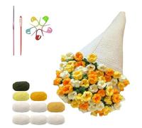 Generico Mantas fáciles para bricolaje | Ramo romántico de ganchillo hecho a mano, manta de ramo de bricolaje hecha a mano | Para la madre, los principiantes, el cumpleaños, Navidad y San