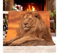 Genérico Mantas para Cama 90 de Franela 3D Alta DefinicióN LeóN Bestia Salvaje Manta Polar para Sofa Extra Suave para Sofá Viajes Niños MarróN Cobijas de Regalo para Mujer y Hombre 150x200 cm XL
