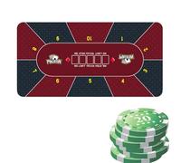 Generico Mantel de Pokerr - Mantel de - Alfombrilla de Poker Holdem 120 x 60 cm, alfombrilla de mesa de Pokerr antideslizante, fundas de mesa de juegos para de , recaudación de