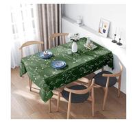 Genérico Mantel Navidad Christmas Decorative Tablecloth Green Printed Pattern with Merry Xmas Trees and Gift Boxes For Holiday Party Deco(140X220CM)