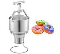 Genérico Manual Donut Maker con Stand, 304 Stainless Steel Dough Press, Espesor Ajustable, Commercial Grade Baking Tool for Home Kitchen, Café & Bakery Use, Easy Clean Design