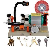 Genérico Manual Key Duplicator Machine, 120W Horizontal Key Cutter para Llaves Cilíndricos Wavy, Locksmith Tool with Precision Handwheel Feed, Stable Steel Fixture for DIY & Professional Use, 110V