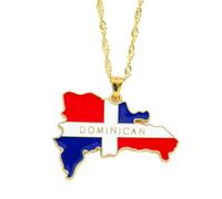 Genérico Map Flag Pendant Necklaces for Charm Maps Fashion Stainless Steel Pendant Necklace for Men and Women Jewelry Patriotic Gift (Model 6)