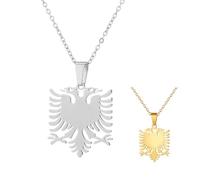 Genérico Map Flag Pendant Necklaces for Charm Maps Fashion Stainless Steel Pendant Necklace for Men and Women Jewelry Patriotic Gift (Model 3)