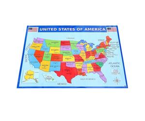 Genérico Mapa Geográfico de América 2 Pósteres Grandes, 76 Pulgadas, Colores Vibrantes para Aprendizaje Escolar y Decoración de Habitaciones