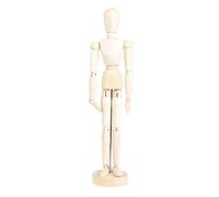 Generico Maqueta humana articulada - Madera Metal 11,43 x 13,97 x 20,32 cm | Maniquí Articulado con Base Estatuilla Flexible para Dibujo Pintura Hobby Decoración Amigo Estudio Escuela