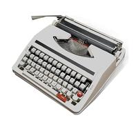 Genérico Máquina de Escribir Manual portátil Vintage clásica Retro para escritores, máquina de Escribir mecánica para Cartas, Regalo de Escritura Creativa,Blanca