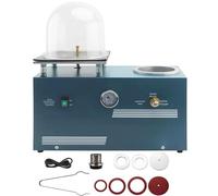 Genérico Máquina de fundición al vacío de 2 litros, 290 W, con Bomba y Campana de 3 CFM, Conveniente Puerto de inyección de Aceite, manómetro de precisión, for joyería de Metal