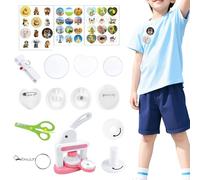 Genérico Máquina de Hacer Pines, Prensa Manual para Fabricar Insignias Materiales de Manualidades, Máquina de Hacer Botones, para Proyectos de Bricolaje y Decoración en Actividades Familiares