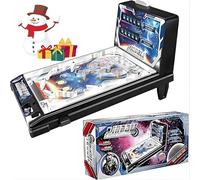 Genérico Máquina de Juego de Pinball Electrónico Portátil con Luces y Sonidos - Juego Pinball de Mesa para Ejercitar Dedos, Ideal para Niños y Adultos- Máquina Arcade Casera