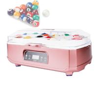 Genérico Máquina limpiadora de Bolas de Piscina 2 en 1, máquinas de Limpieza y Pulido de Bolas de Piscina, 16 Americanas, 22 Billar, automática con Placas giratorias Dobles(Pink)