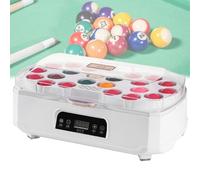 Genérico Máquina Limpiadora de Bolas de Piscina 2 en 1, Máquinas Limpiadoras de Bolas de Piscina, Lavadora 16/22, Pulido de Billar, Limpieza con Control Táctil LCD, Placas Giratorias Dobles(White)