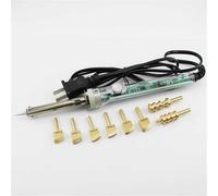 Genérico Máquina Plegadora De Bordes De Cuero, Calentador De Sellado Y Estampado, con 8 Puntas De Latón, Temperatura Ajustable De 200 A 450 °C, Calentamiento Rápido, Herramienta For Pulir Bordes