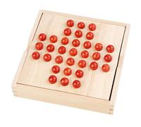 Genérico Marble Board Game - 5.90 Inch Solitaiŕe Chess Set | Wood Aristocratic Peg Puzzle - Single Player Logic Brain Teaser Intellectual Thinking Strategy Grid Is Ideal for Adults Kids Leisure