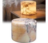 Genérico Marble Lamp Night Light Touch, Alabaster Touch Lamp for Bedroom, Type-C Rechargeable Small Table lamps, Eye Caring Dimmable LED (Sty-B)