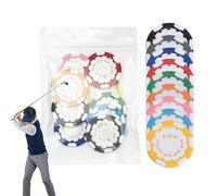 Genérico Marcador De Bolas De Golf,Juego De Marcadores con Forma De Fichas De Póker - Accesorios Deportivos Novedosos 9 Unidades para Hombres Adultos
