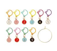 Genérico Marcadores de orejas de gato de metal, pinzas de tejer numeradas, contadores de puntos multicolores para amantes , accesorios decorativos gancho para diseños intrincados