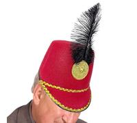 Genérico Marching Band Hat, 56 Cm (22.8 In) Nutcracker Cosplay Soldier Hat | Cosplay Apparel For Festival Autumn School Holiday Party Everyday Wear Photo Events Stage Performance