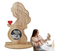 Generico Marco de ecografía - Marco de fotos de ecografía de madera, adorno decorativo de mesa, recuerdo de bebé para mesita de noche y salón