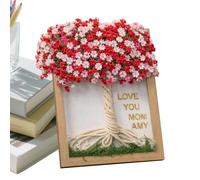 Genérico Marco de fotos familiar de madera - Diseño de árbol decoración | Regalo día de la madre y cumpleaños, marco de fotos para mesa, sala de estar y dormitorio, árbol de foto DIY con letras