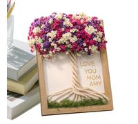 Genérico Marco de fotos familiar de madera - Diseño de árbol decoración | Regalo día de la madre y cumpleaños, marco de fotos para mesa, sala de estar y dormitorio, árbol de foto DIY con letras